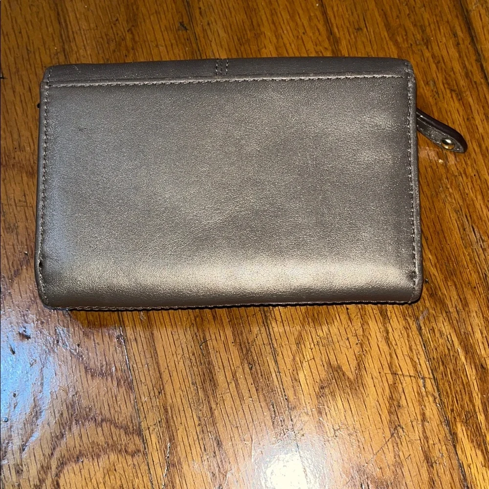 Coach Metallic Gold Leather Wallet